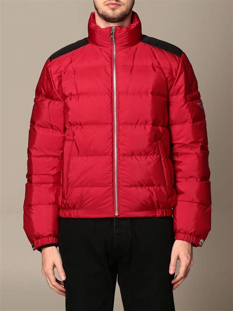 prada men jacket red|Prada jacket outlet.